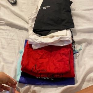 Dust bags! Christian Louboutin , Chanel , Aquazzura , Vince Stuart weitzman Ysl